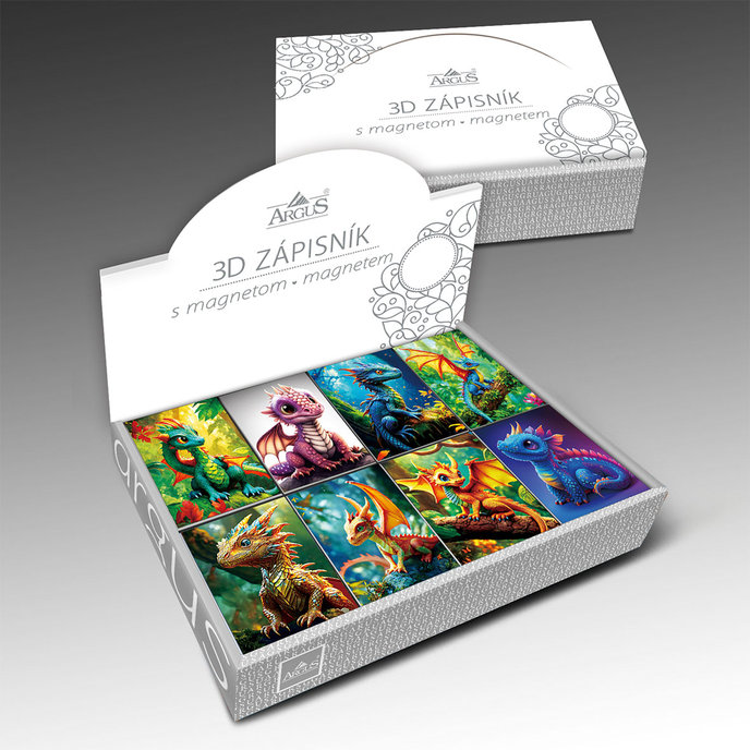 1116-0001 Trhací zápisník s magnetem 3D efekt