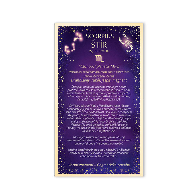 15-6489 Blahopřání gratulační zvěrokruh CZ ŠTÍR