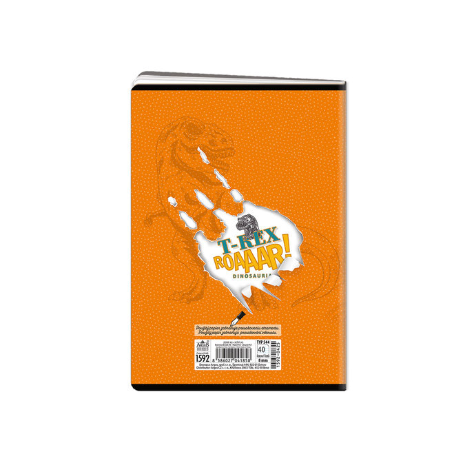1592-0425 Sešit A5, 40 listů, TYP 544 Roaaar!