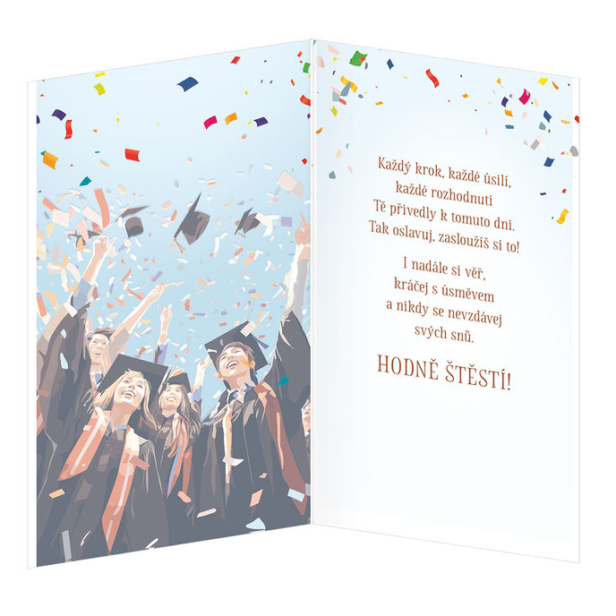 18-6005 Graduation greeting card CZ