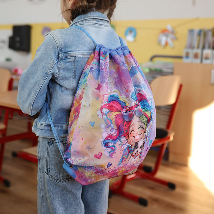 1830-0426 Sáček na přezůvky / sportovní potřeby Rainbow Ella