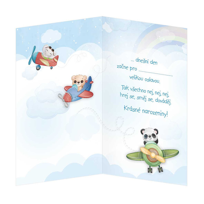17-6031 Blahopřání dětské s otočníkem CZ