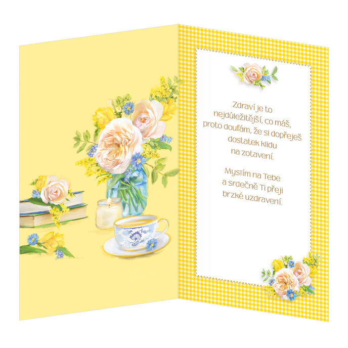 15-6576 Blahoprajná karta gratulační CZ/K uzdravení