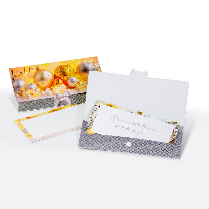 81-6023 Obálka s kartičkou, vánoční