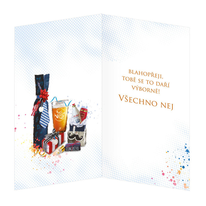 15-6438 Blahopřání gratulační otočník CZ