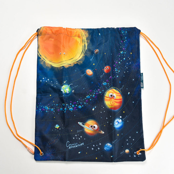 1830-0428 Sáček na přezůvky / sportovní potřeby Cosmic adventure