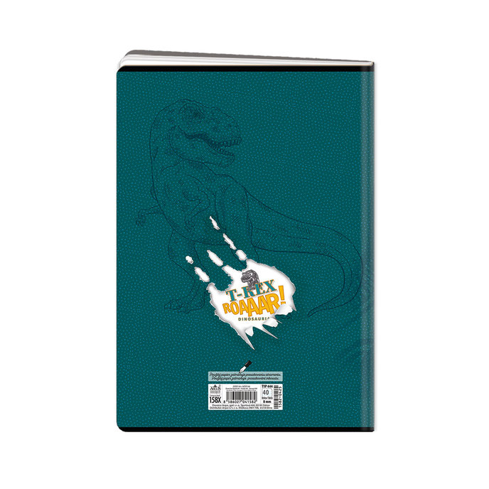 1582-0425 Sešit A4, 40 listů, TYP 444 Roaaar!