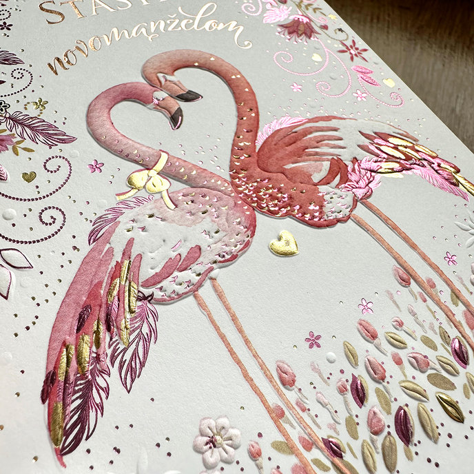 13-6166 Blahopřání svatební s kapsou na peníze CZ