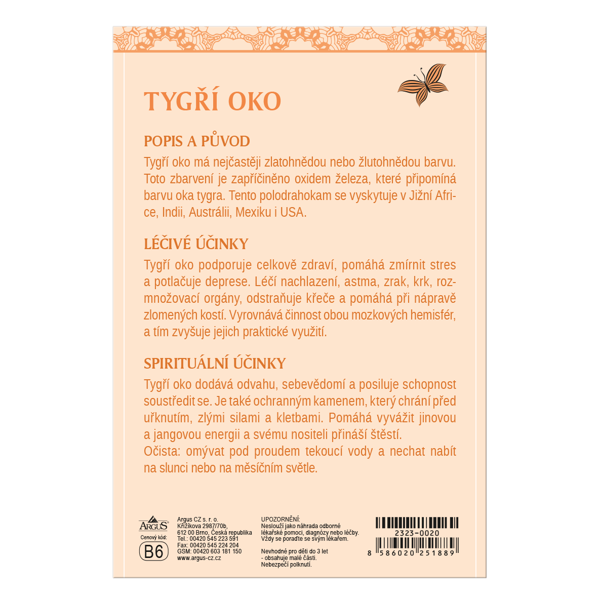 2323-0020 Náhrdelník s léčivým kamenem a věnováním