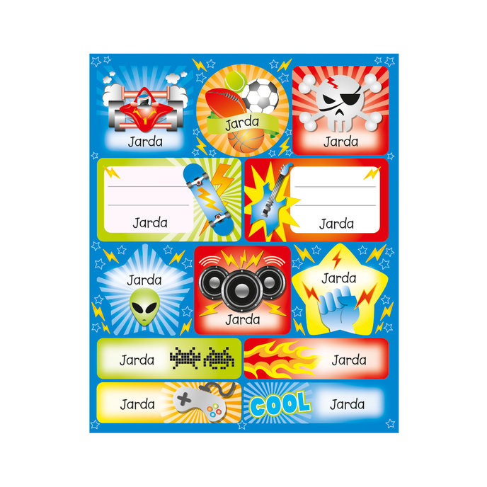 1114-0158 Trhací blok se samolepkami - 15 listů, Jarda