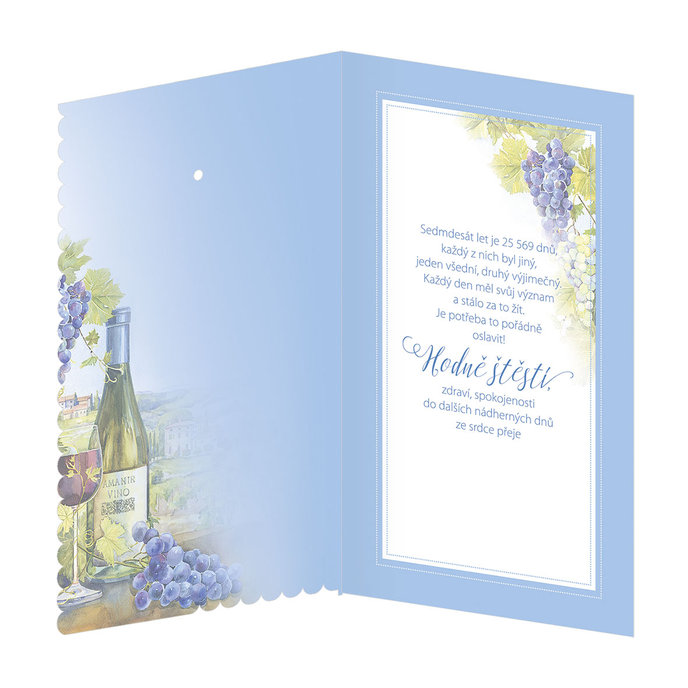 15-6451 Blahopřání gratulační  CZ/70