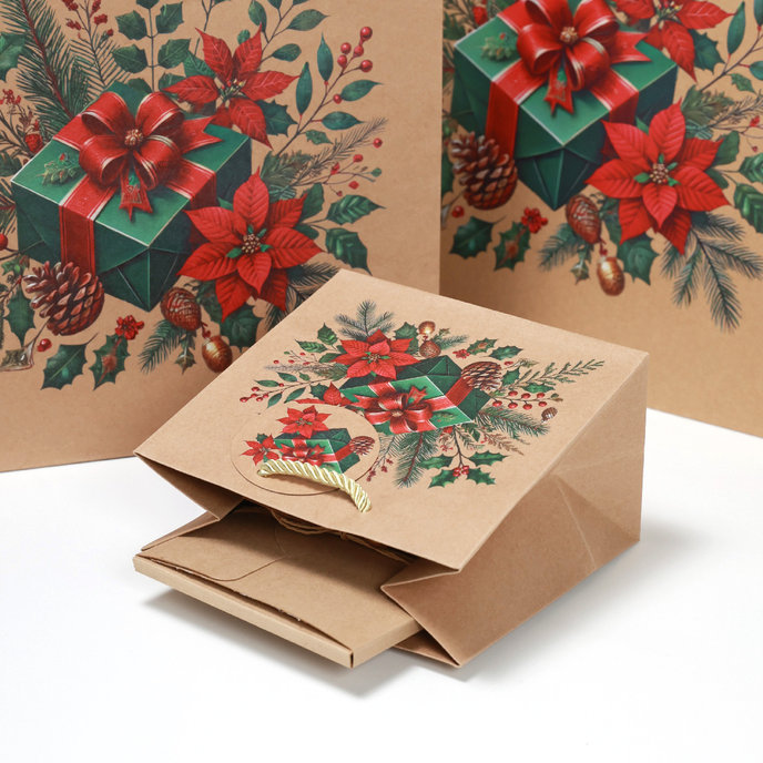 0835-0012 Dárková taška na 2 ks vína, ván.SQUARE BOTTLE