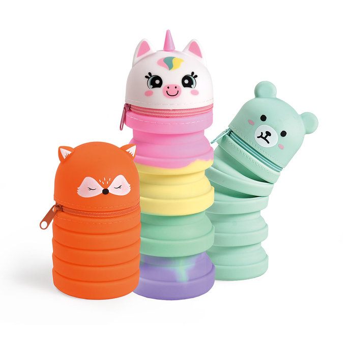 1870-8002 Silikonový penál, mix 8 ks