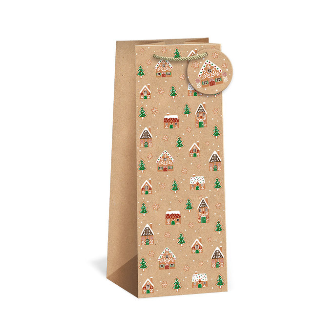 0835-0005 Dárková taška na 2 ks vína, ván.SQUARE BOTTLE