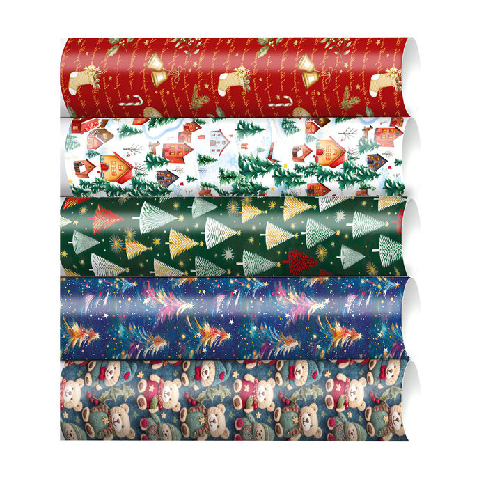 0921-0011 Balící papír vánoční, box 80rol.