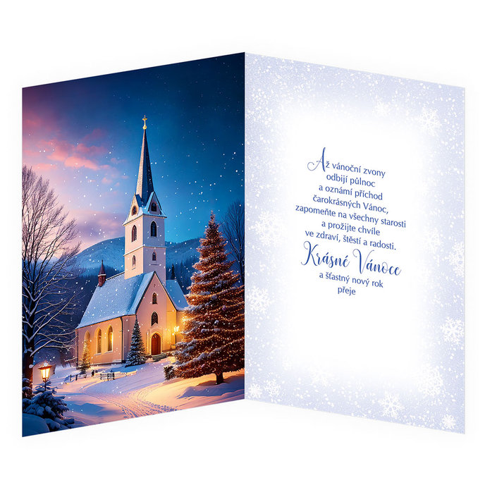 71-5003 Vánoční přání svítící CZ