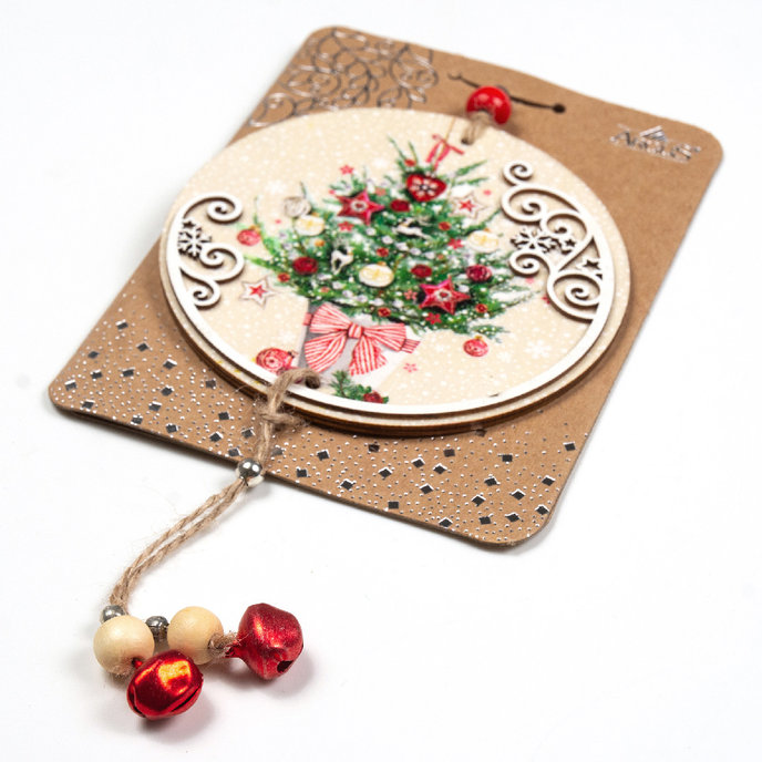 2357-1010 Vánoční dřevěná dekorace