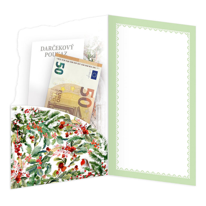 11-6515 Vánoční přání s kapsou na peníze EN