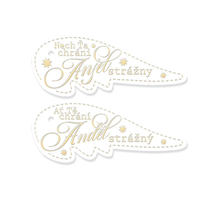 2349-0002 Vánoční dekorace - skleněný anděl zlatý