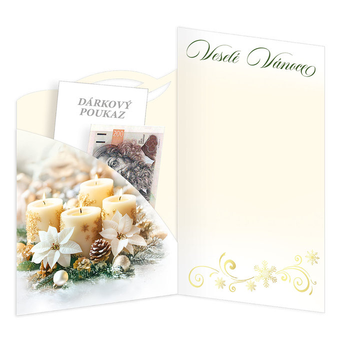 11-6589 Christmas greeting card with leap CZ