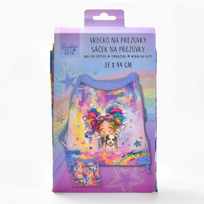 1830-0426 Sáček na přezůvky / sportovní potřeby Rainbow Ella