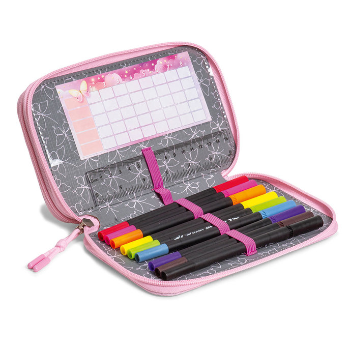 1866-0427 Penál s náplní dvoupatrový Sweet Dreams