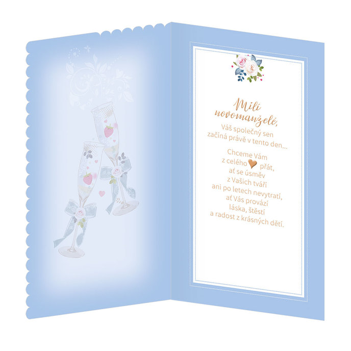 13-6156 Blahopřání svatební - DO CZ