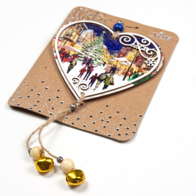 2357-1012 Vánoční dřevěná dekorace