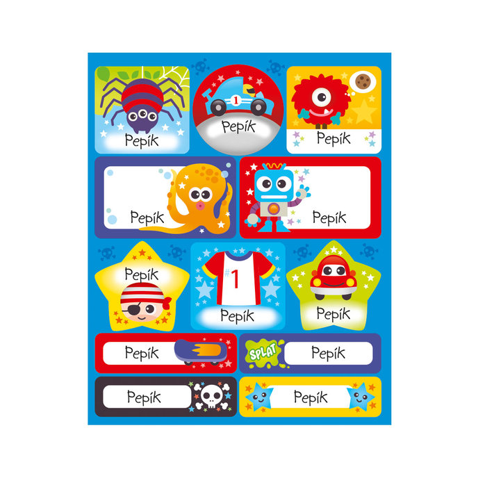 1114-0154 Trhací blok se samolepkami - 15 listů, Pepík