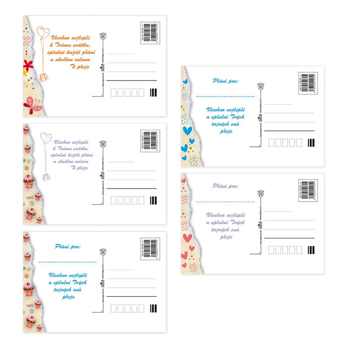 0616-0630c Pohlednice zvířata 3D CZ