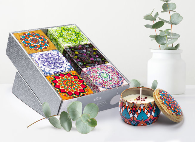 Nové vzory mandalových svíček