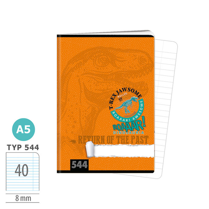 1592-0425 Sešit A5, 40 listů, TYP 544 Roaaar!
