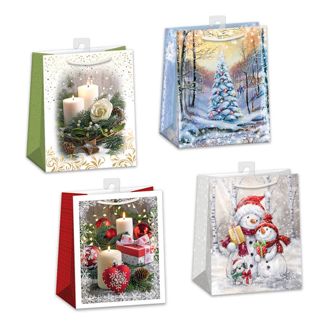 0843-0002 H Dárková taška vánoční, mix