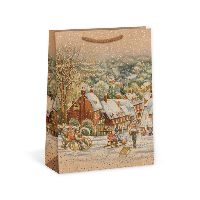 0854-0070 Dárková taška vánoční NATUR