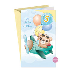 17-6031 Greeting card for children with a wheel CZ