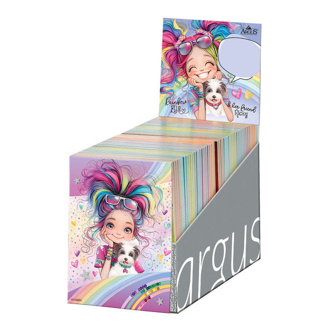 1111-0426 Trhací zápisník 9x12 cm Rainbow Ella