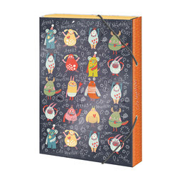 1231-0290 School folder A4 Cute Monsters