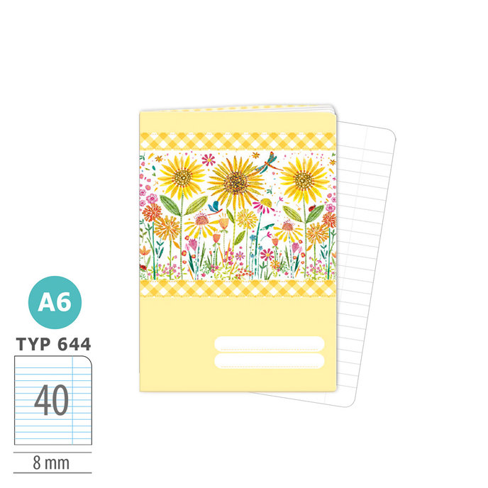 1598-0364 Sešit A6, 40 listů, TYP 644 Flowers stitch
