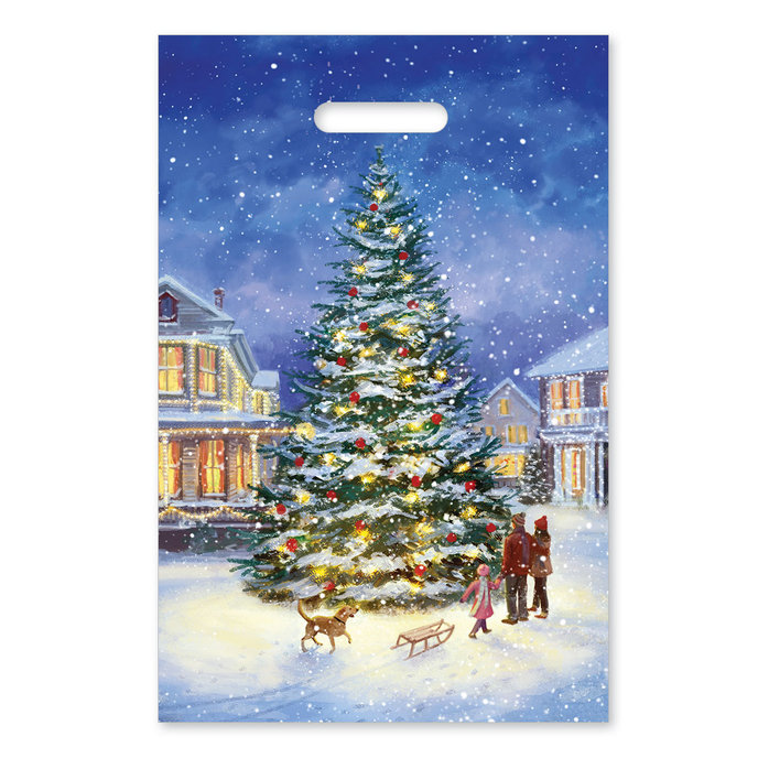 2014-1019 Igelitová taška 30x46x9cm, vánoční