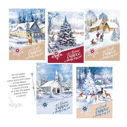 0611-0308c Christmas postcard CZ