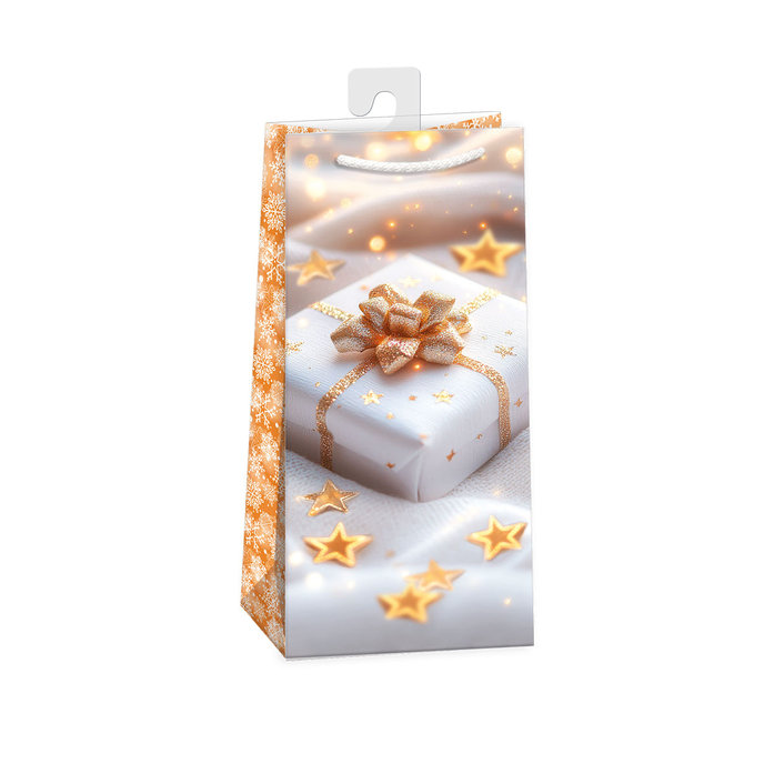0803-0467 H Dárková taška vánoční LESKLÁ