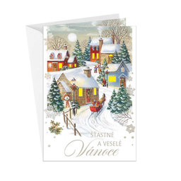 71-8021 Christmas greeting card music CZ