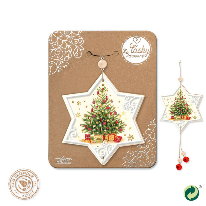 2357-1002 Vánoční dřevěná dekorace