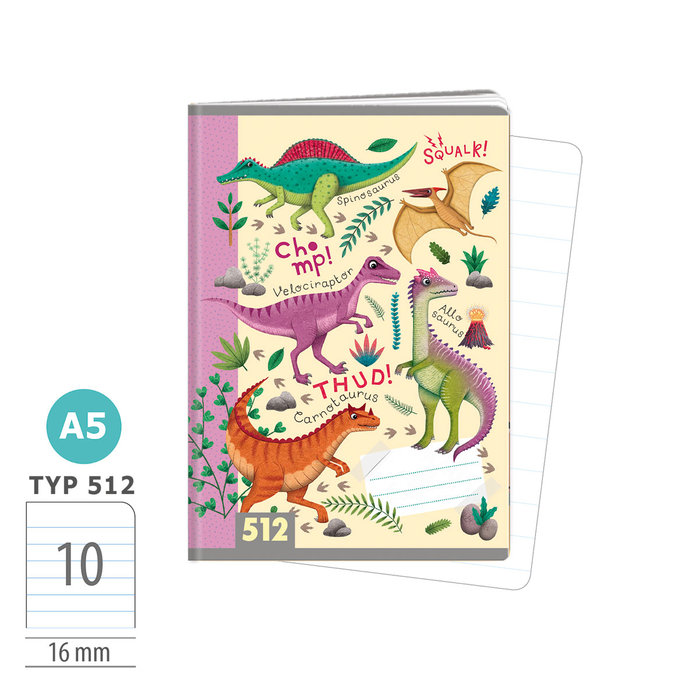 1591-0425-2 Sešit A5, 10 listů, TYP 512 Roaaar!