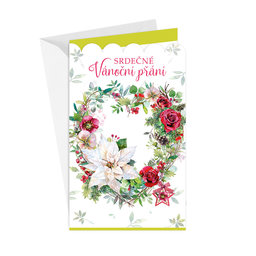 11-6478 Christmas greeting card with leap CZ