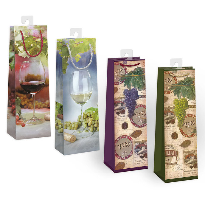 0735-0014 H Dárková taška na víno mix.