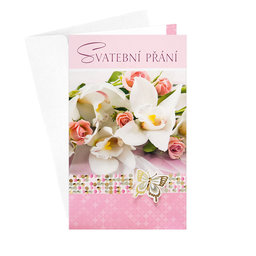 13-6093 Wedding greeting card with money flap CZ