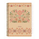 1548-0389 Spirálový sešit A4 s pořadačem Floral scape