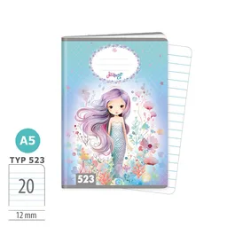 1593-0412 Sešit A5, 20 listů, TYP 523 Mermaid