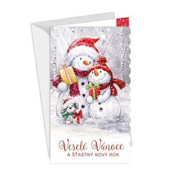 11-6496 Christmas greeting card card with leap CZ